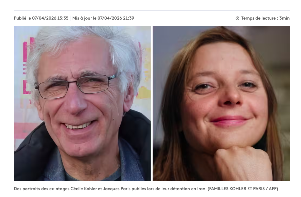 Cécile Kohler et Jacques Paris enfin libres !